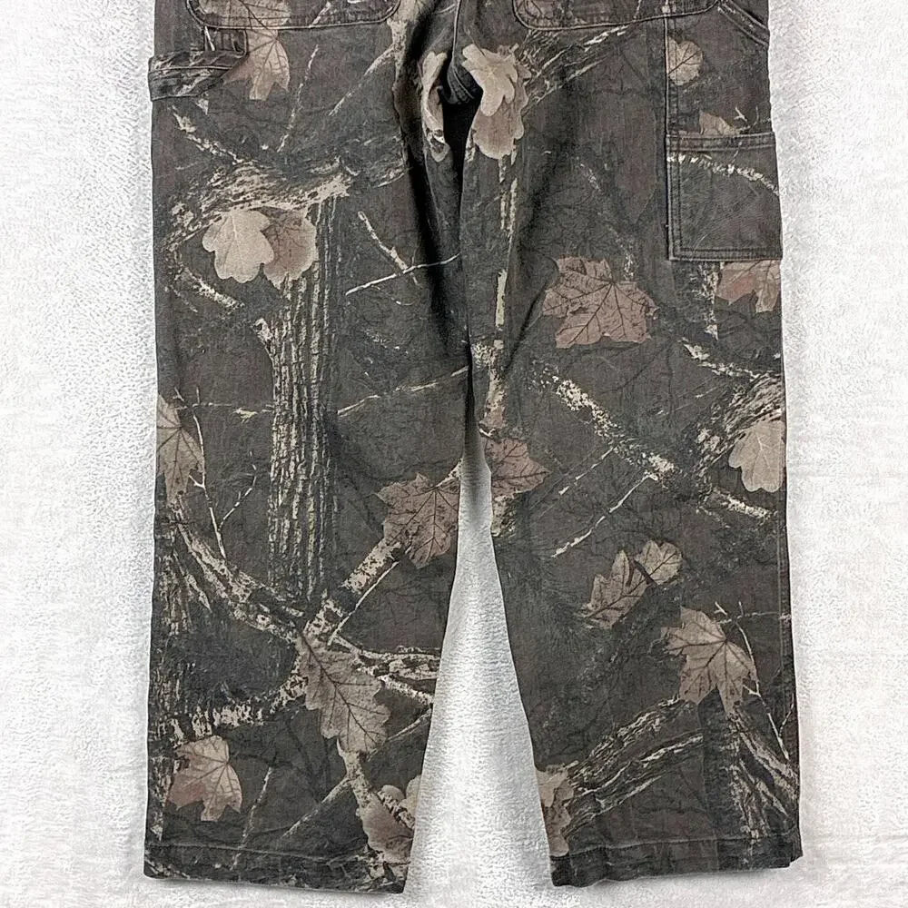 Hollister Jeans Mens 32x30 Brown Real Tree Camo Baggy Carpenter Skate Grunge Y2K - Picture 6 of 14